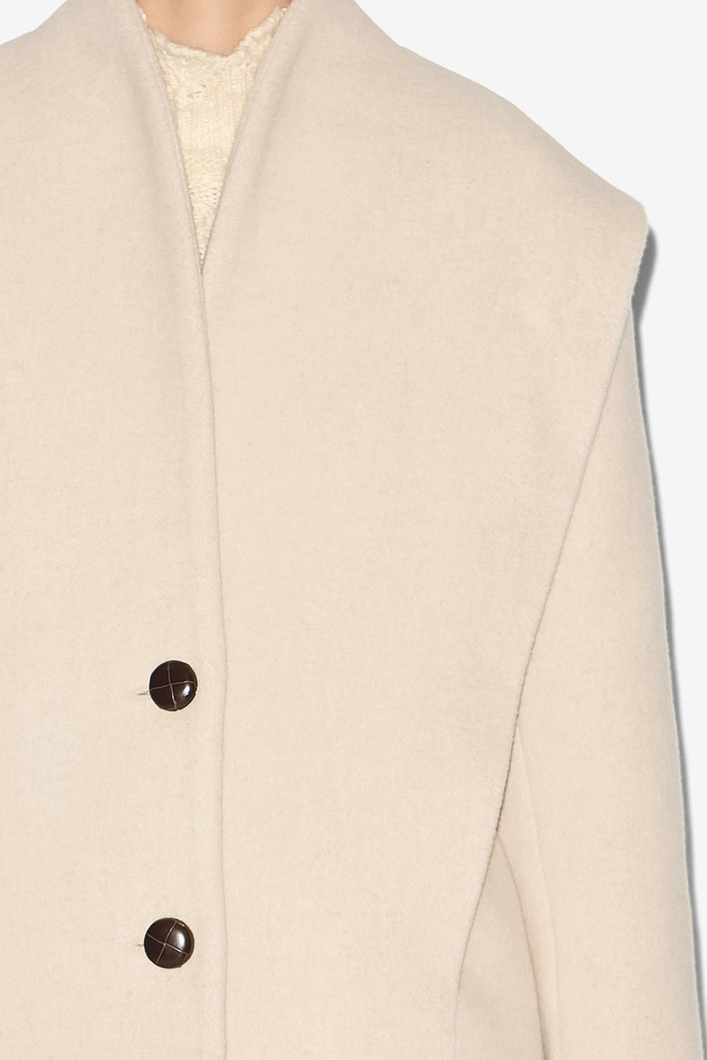 Manteau dyogo en laine mélangée - Écru - Woman - 3