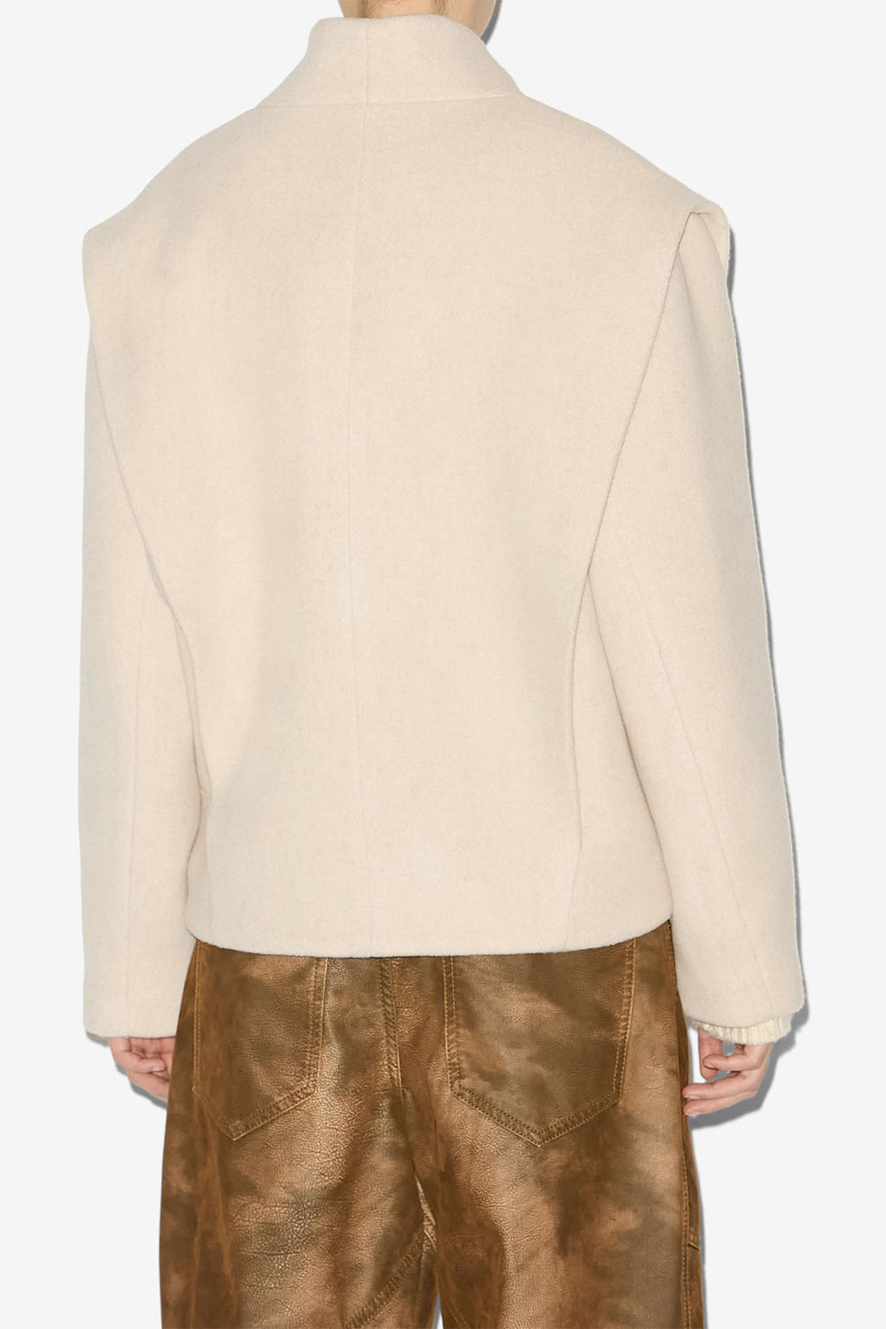 Manteau dyogo en laine mélangée - Écru - Woman - 5