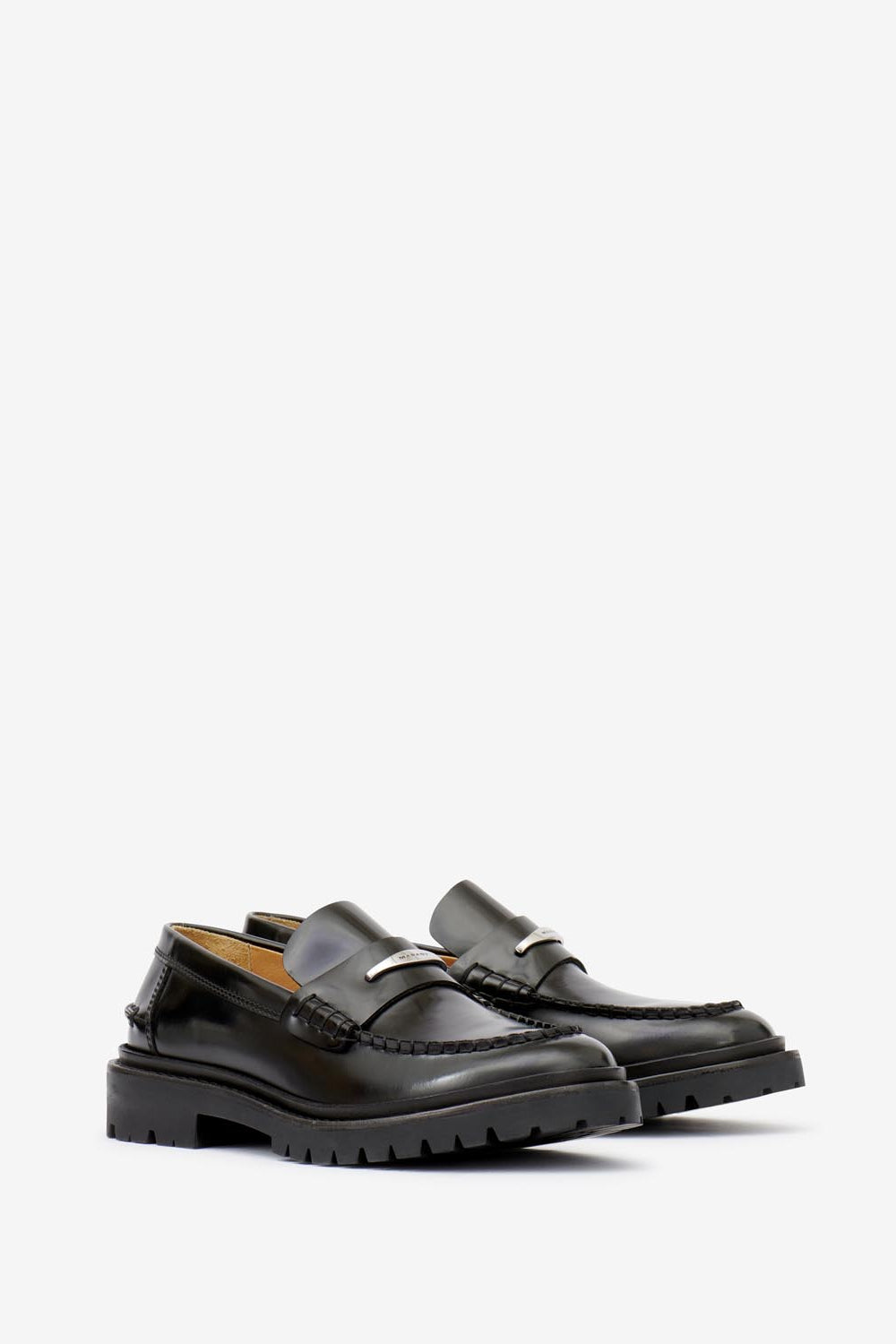 Frezzah calfskin leather loafers - Black - Man - 5
