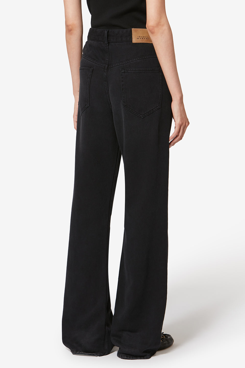 Belvira デニム ブーツカット ジーンズ - ウォッシュドブラック - Woman - 5