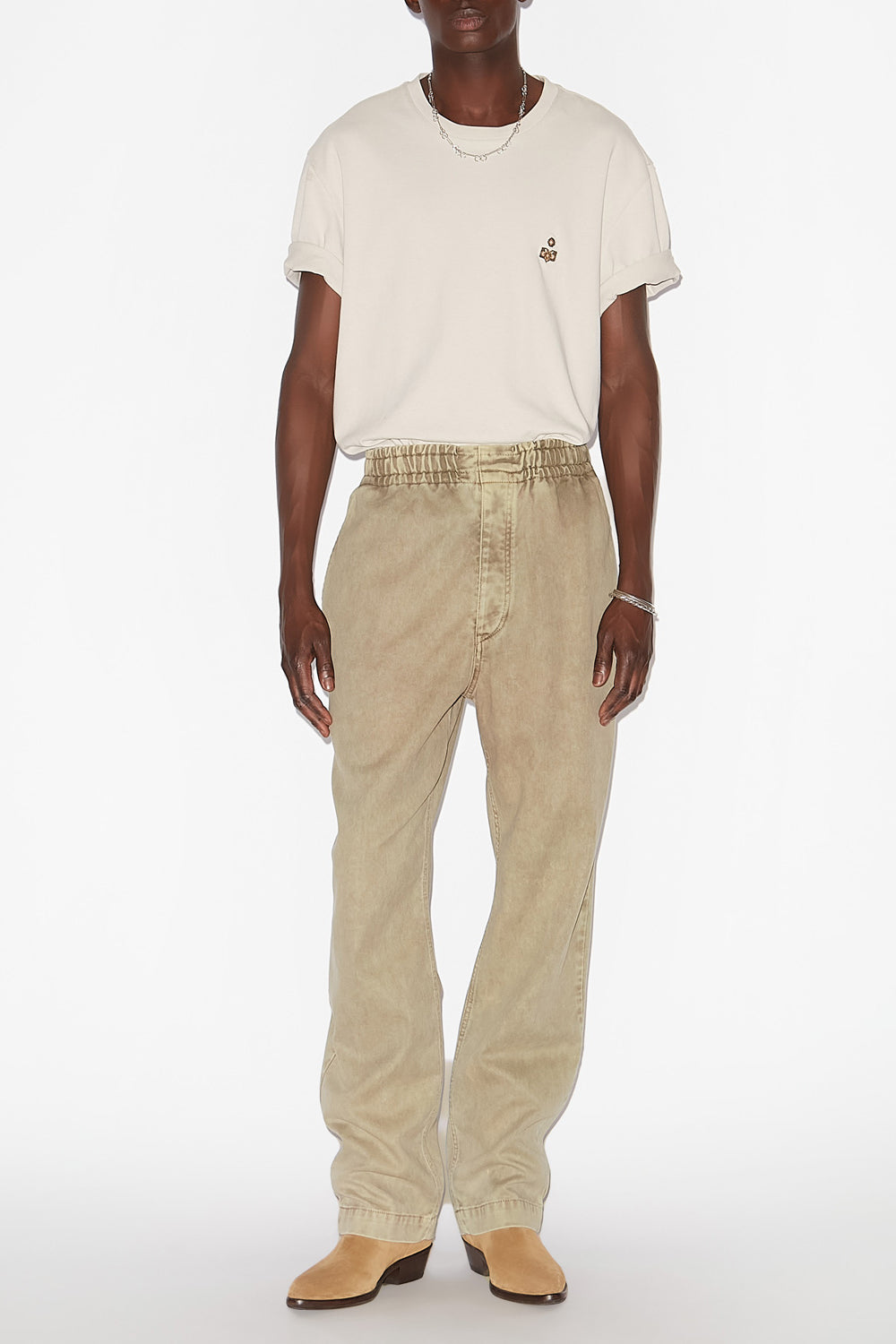 Jeans timeo aus fließendem denim - Light khaki - Man - 2