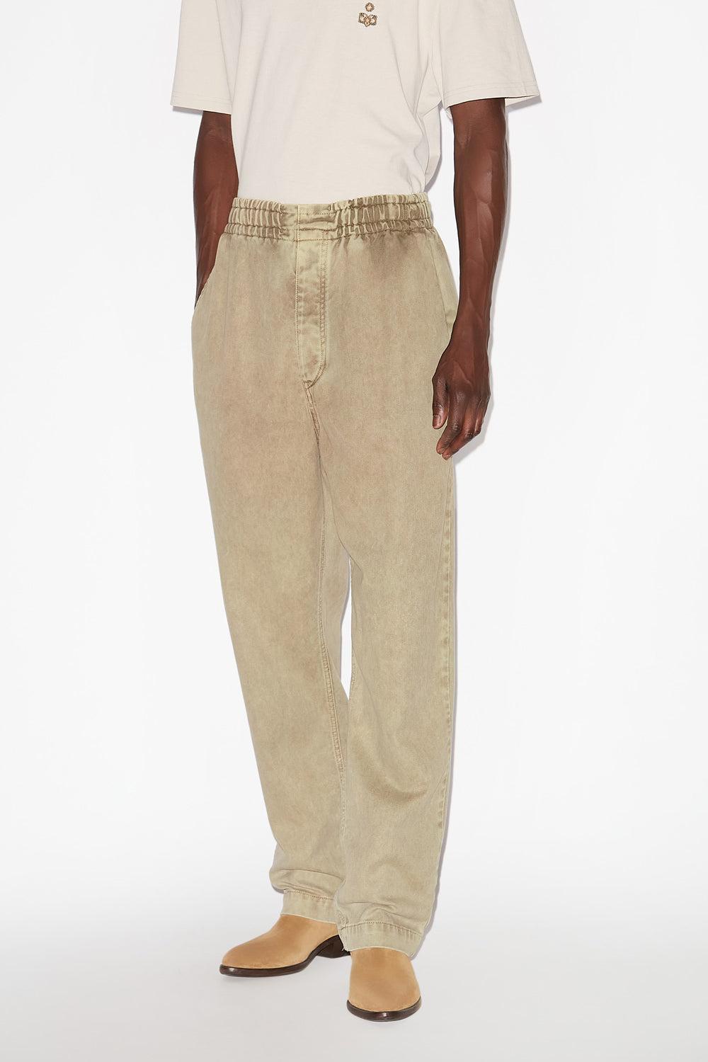 Jeans timeo aus fließendem denim - Light khaki - Man - 4