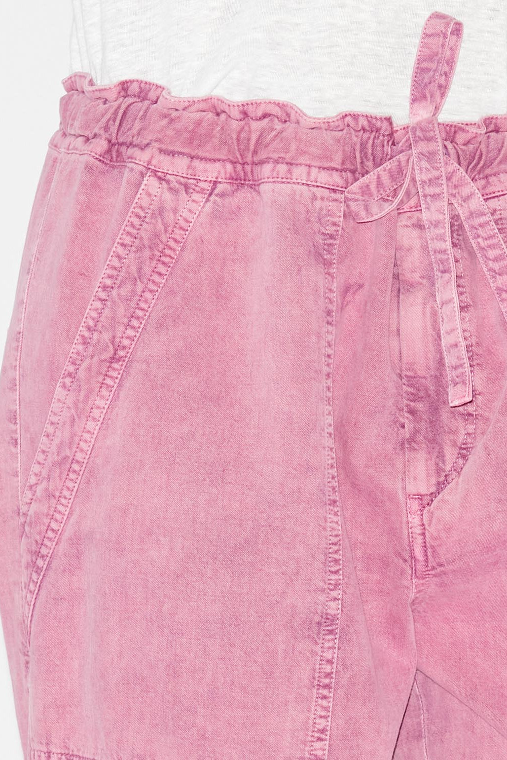 Denim pants with cargo pockets - Rosa - Woman - 3
