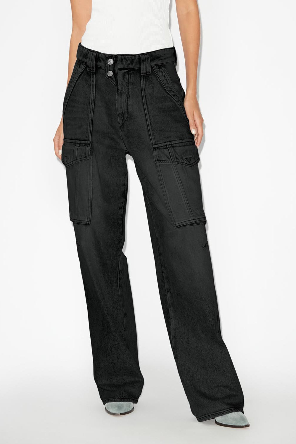 Heilani loose jeans with cargo pockets - Black - Woman - 4