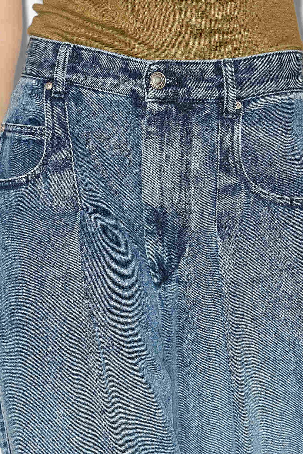 Rodayna pleated denim jeans - Light blue - Woman - 3