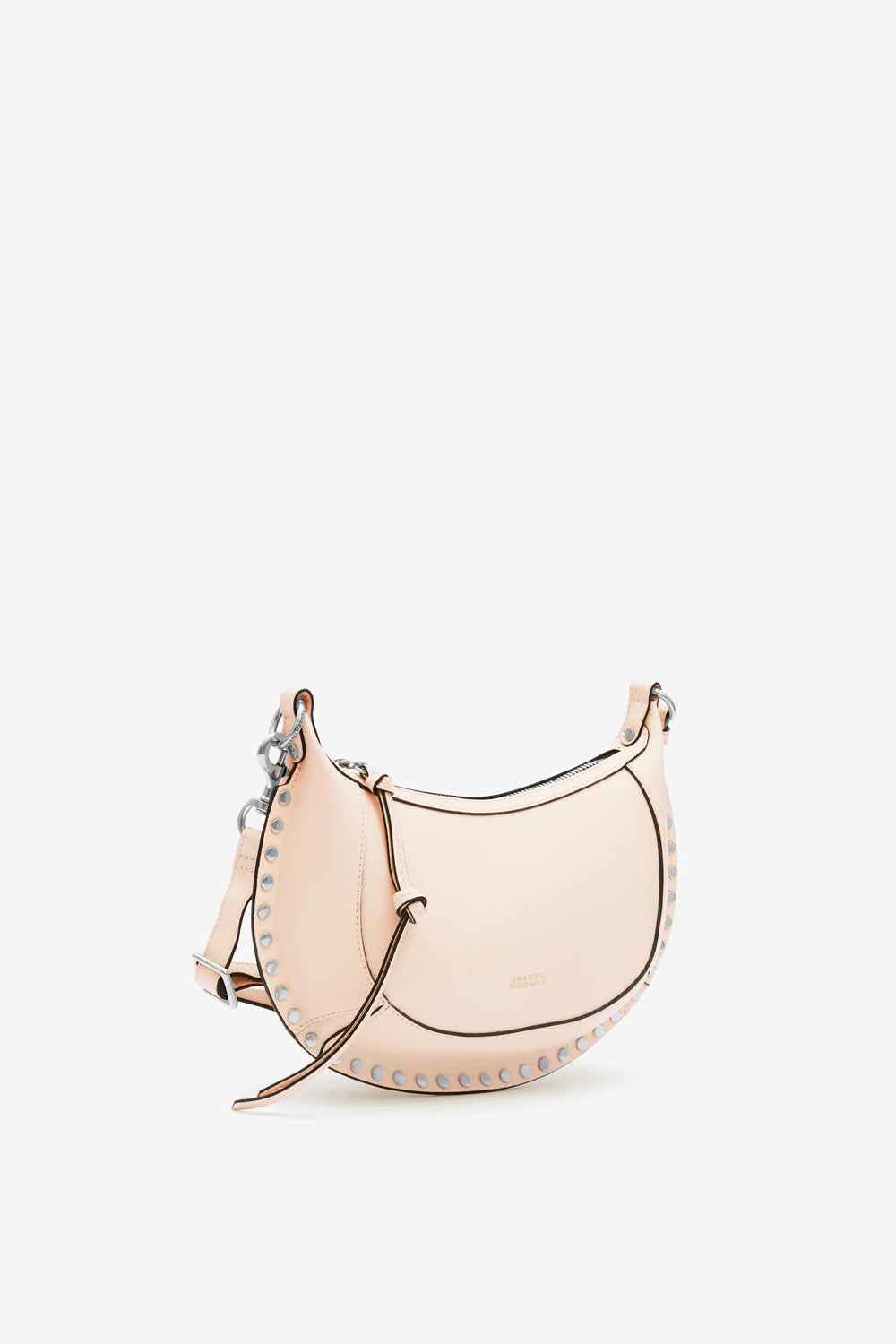 Oskan moon leather shoulder bag - Soft pink - Woman - 4