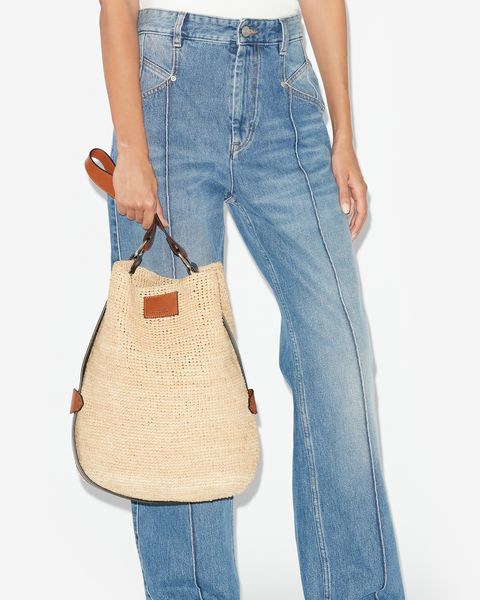 Tasche bayia Woman Natural and cognac 7