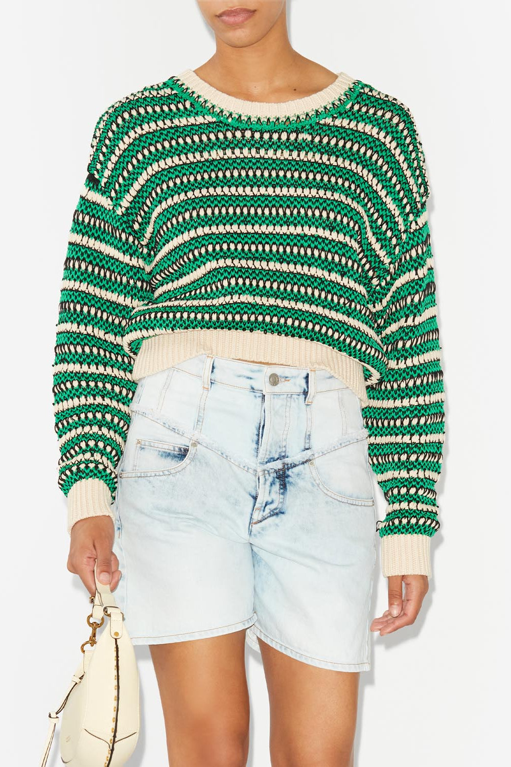 Hilo short cotton sweater - Mint green - Woman - 4