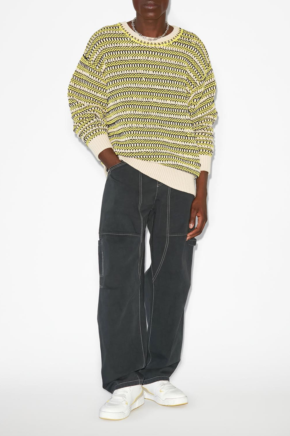 Pull hank - Jaune - Man - 2