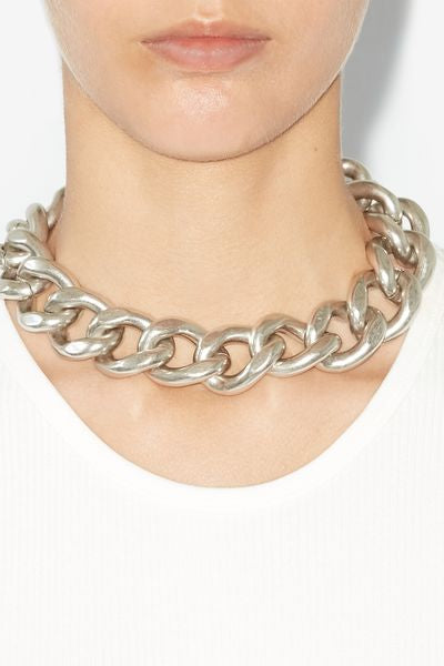 Links oversized chain necklace - Silver - Woman - 5