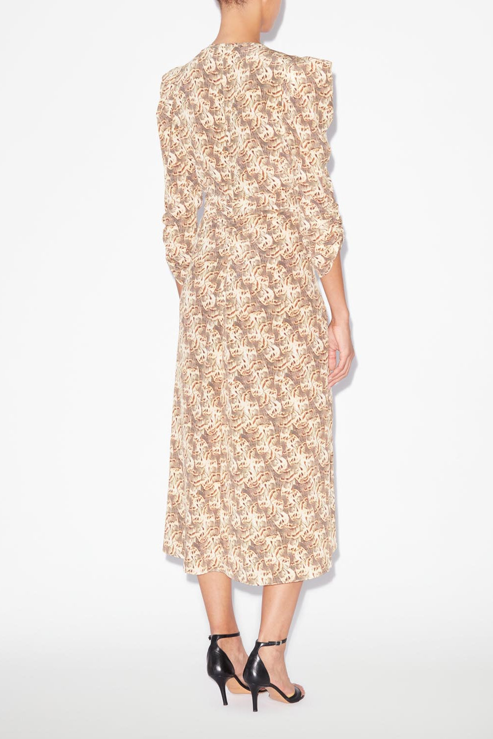 Albini printed silk blend midi dress - Natural - Woman - 4