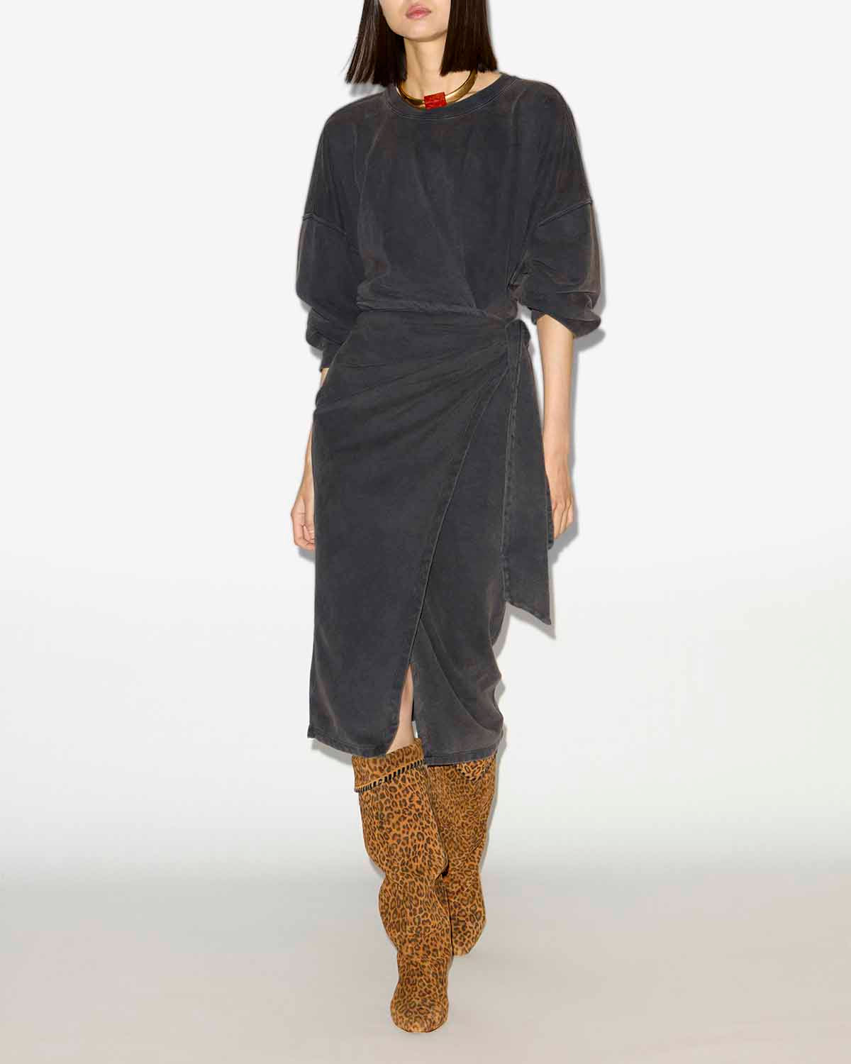 Robe sandrina Woman Noir délavé 4