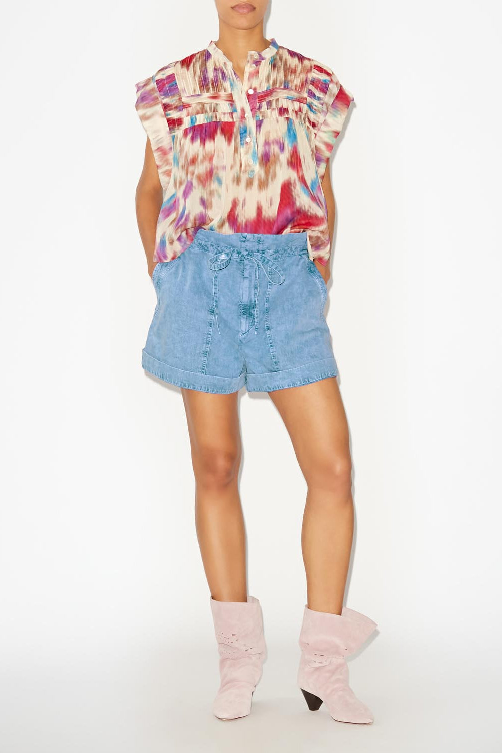 Ipolyte denim shorts - 파란색 - Woman - 2