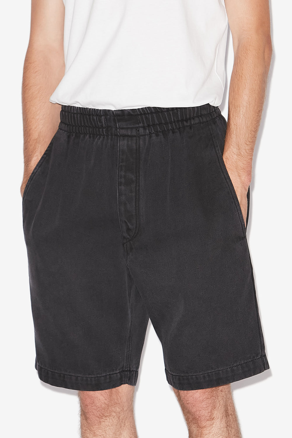 Shorts tyler aus fließendem denim - Schwarz gewaschen - Man - 4