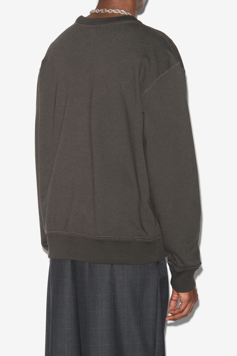 Sweatshirt molletonné à logo oversize mikoy - Noir délavé - Man - 5