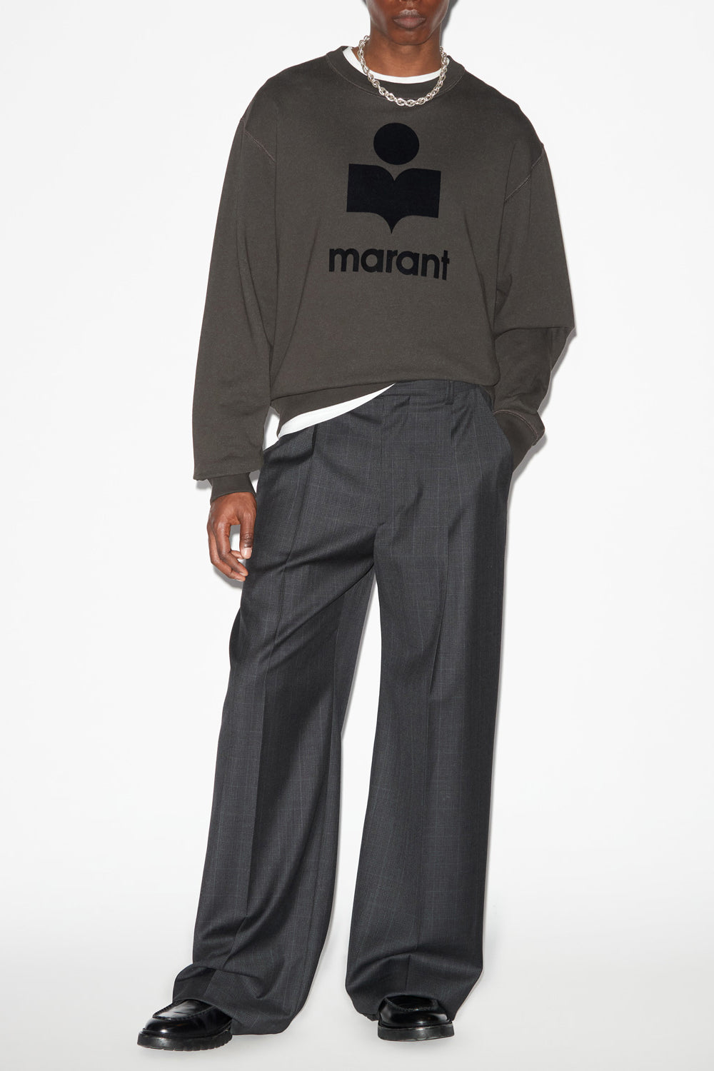 Sweatshirt molletonné à logo oversize mikoy - Noir délavé - Man - 2