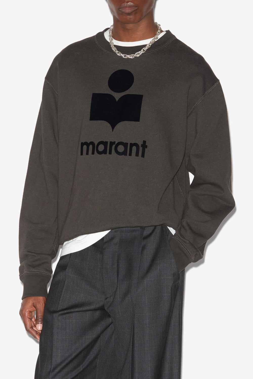 Sweatshirt molletonné à logo oversize mikoy - Noir délavé - Man - 4