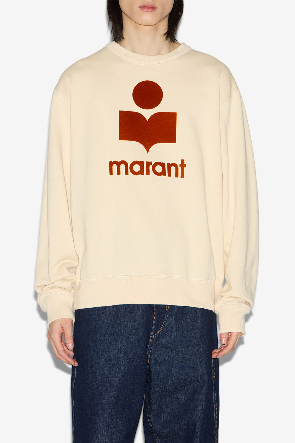 Mikoy cotton sweatshirt with logo - Beige-rust - Man - 4