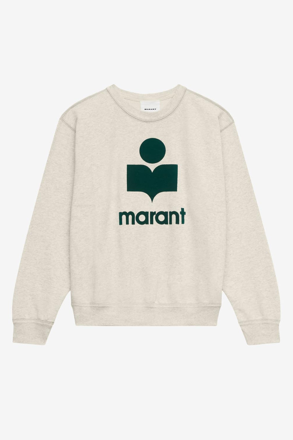 Sweatshirt mikoy aus jersey mit gesticktem logo - Ecru-emerald - Man - 1