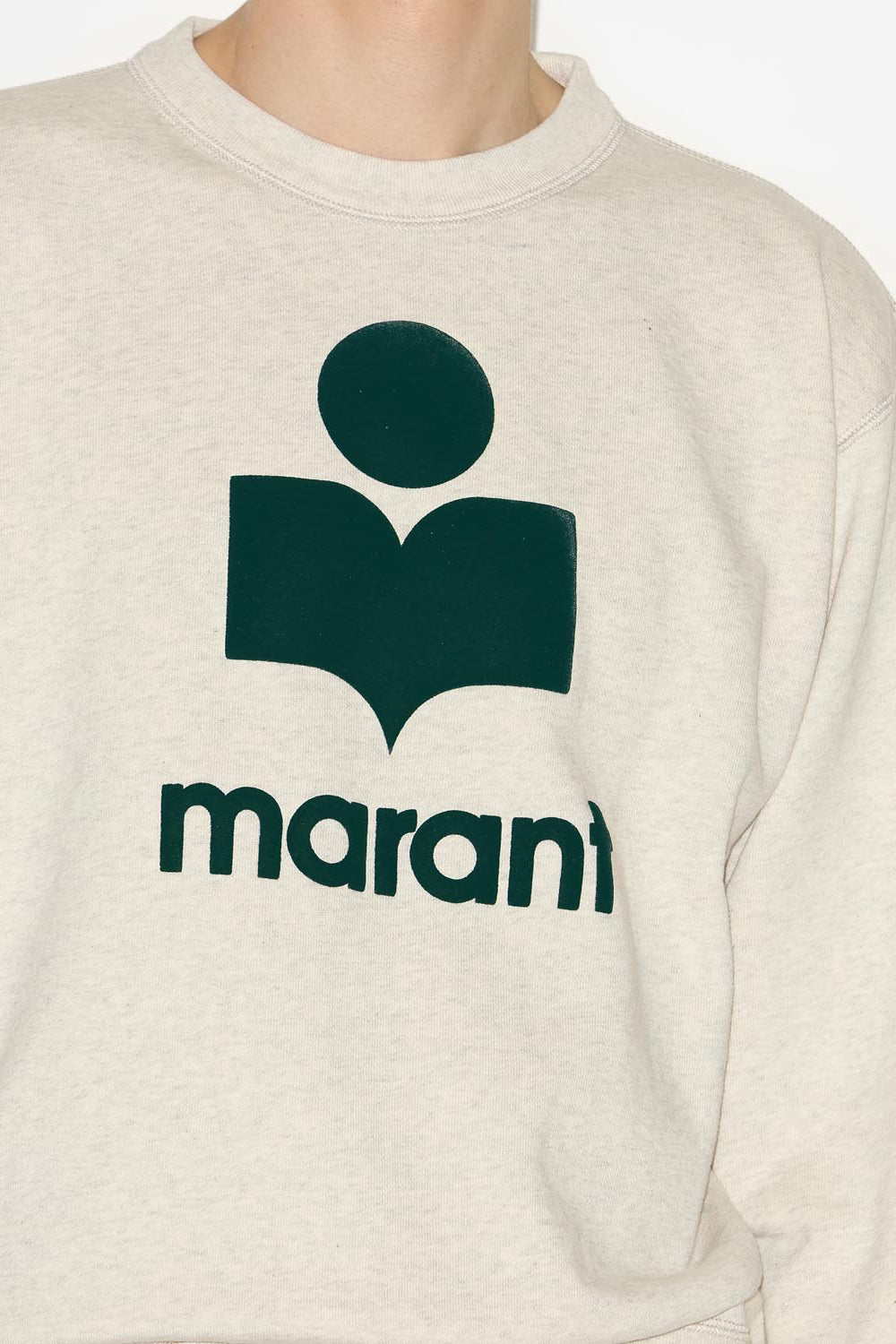 Sweatshirt mikoy aus jersey mit gesticktem logo - Ecru-emerald - Man - 3