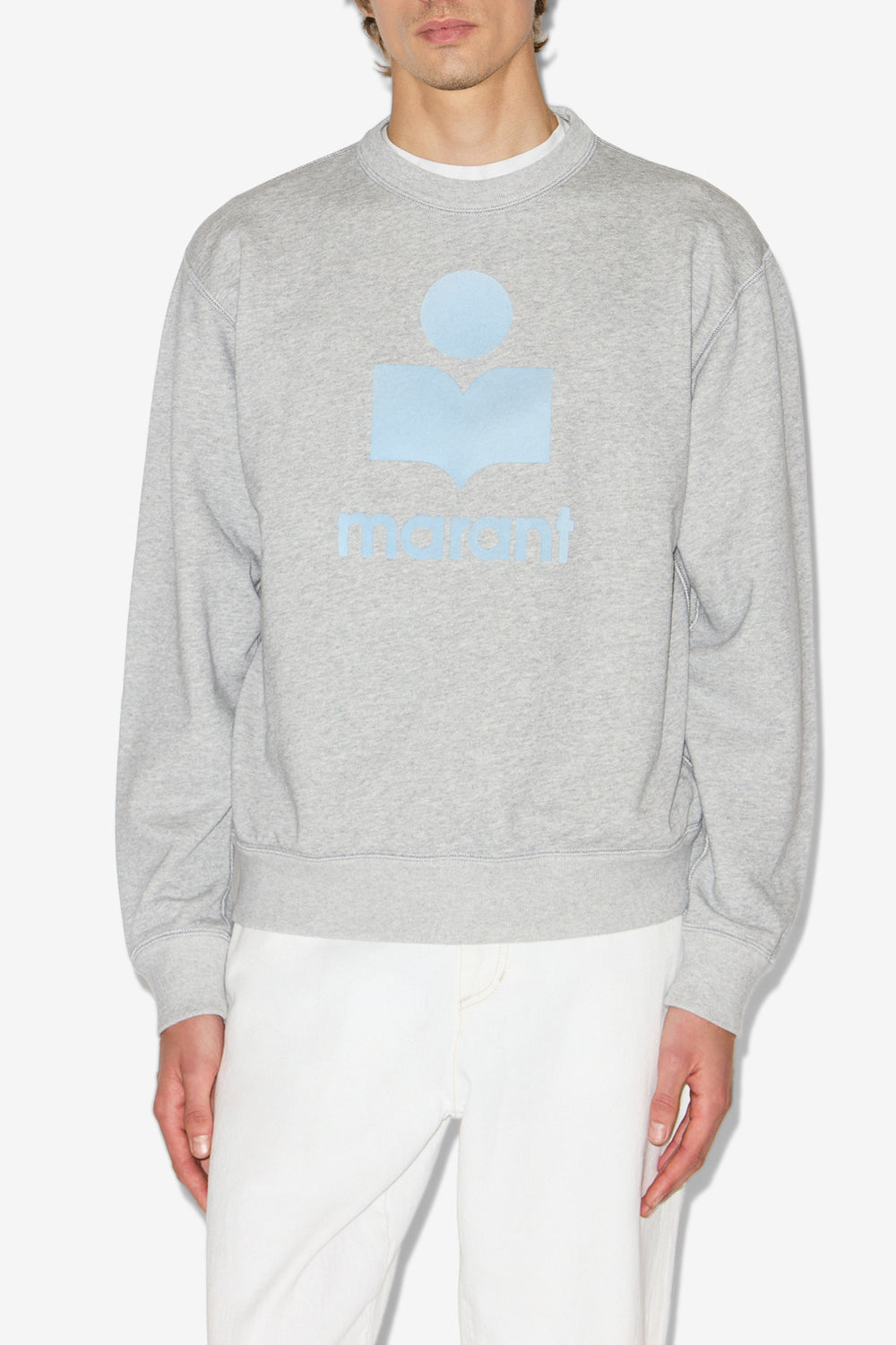 Sweatshirt mikoy en coton à logo - Gris-bleu glacier - Man - 4