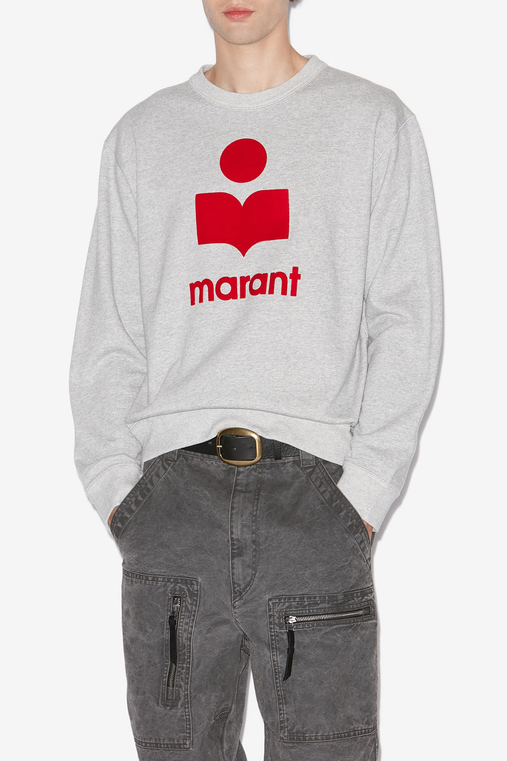 Sweatshirt mikoy aus baumwolle mit logo - Gray-red - Man - 4