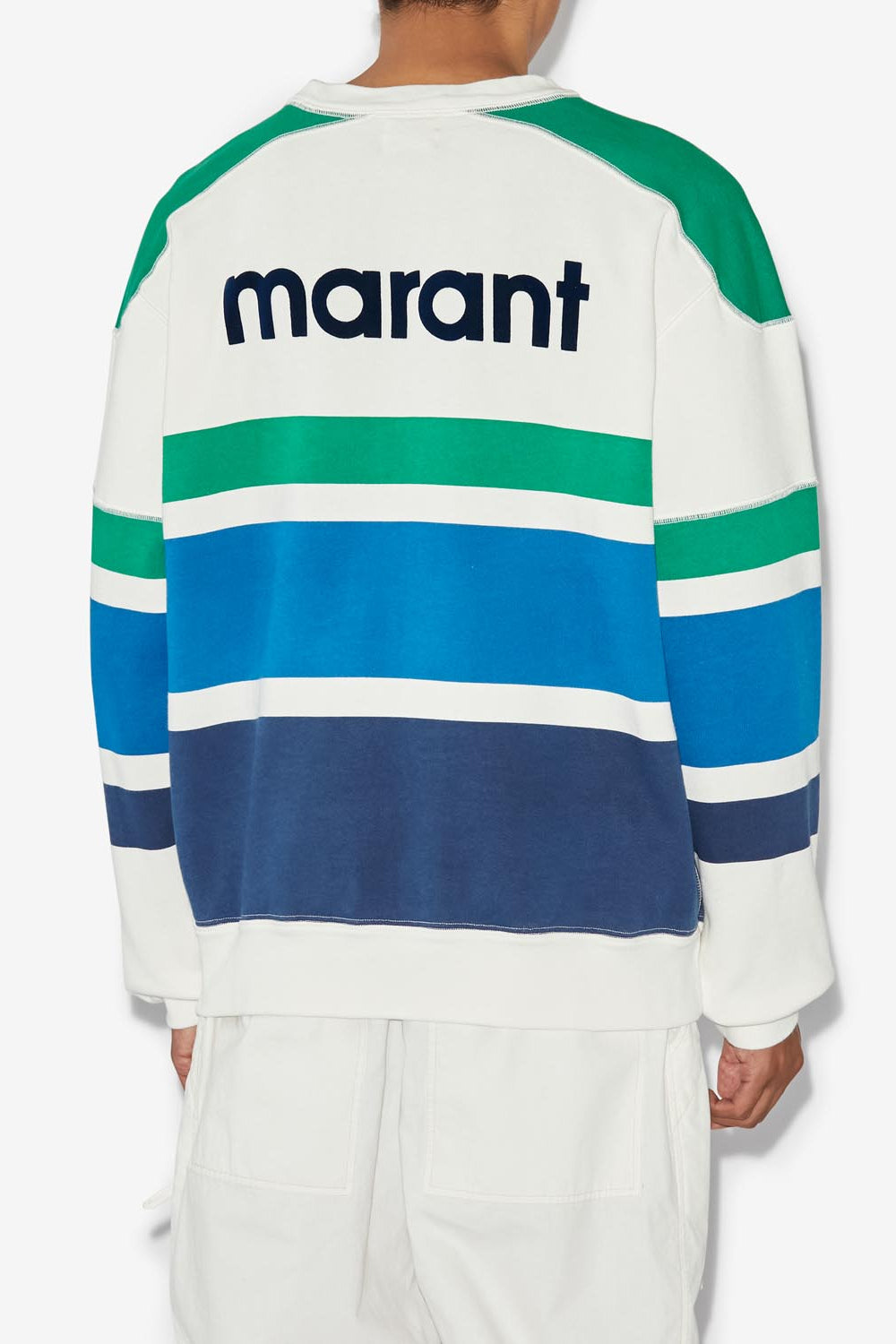 Sweatshirt meyoan mit logo - Ecru and blue - Man - 5