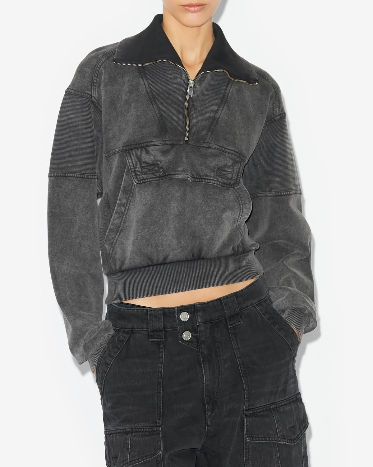 Sudadera phenix Woman Negro lavado 5