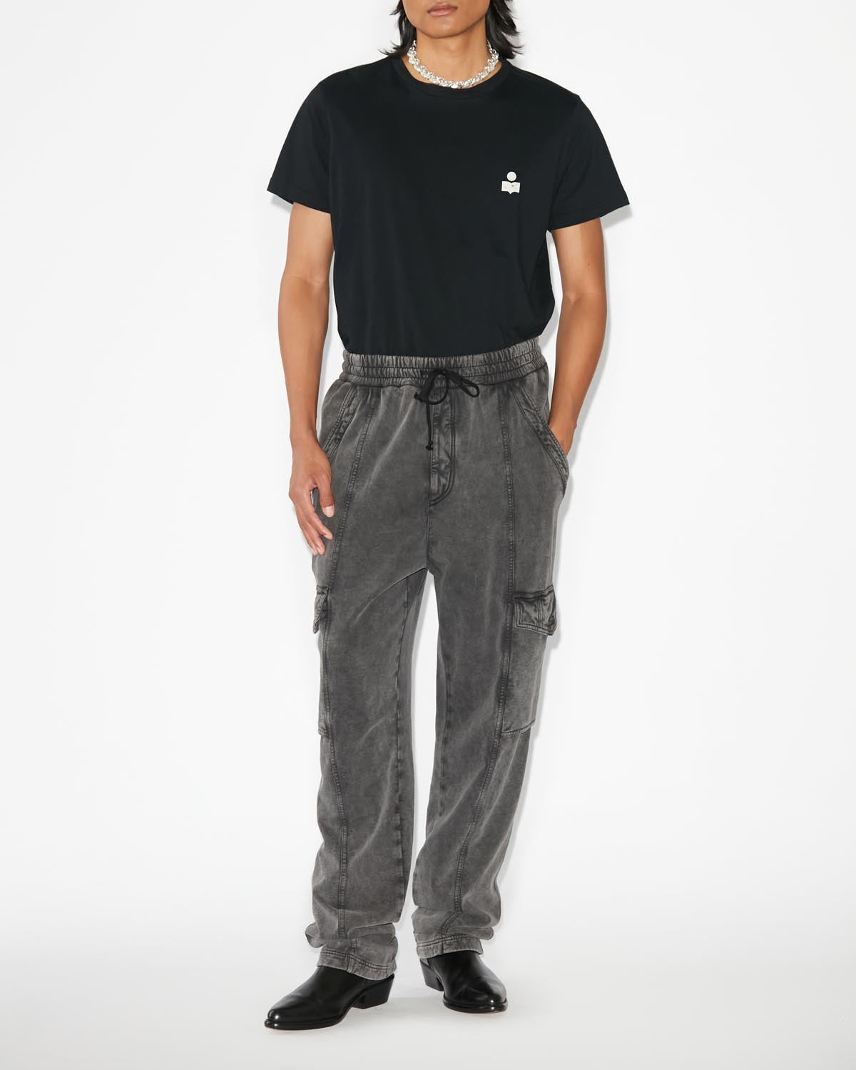 Zafferh tee-shirt Man Black and ecru 4