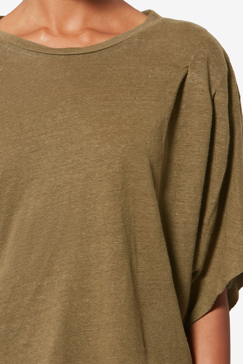 Kyanza linen t-shirt - Dark khaki - Woman - 3