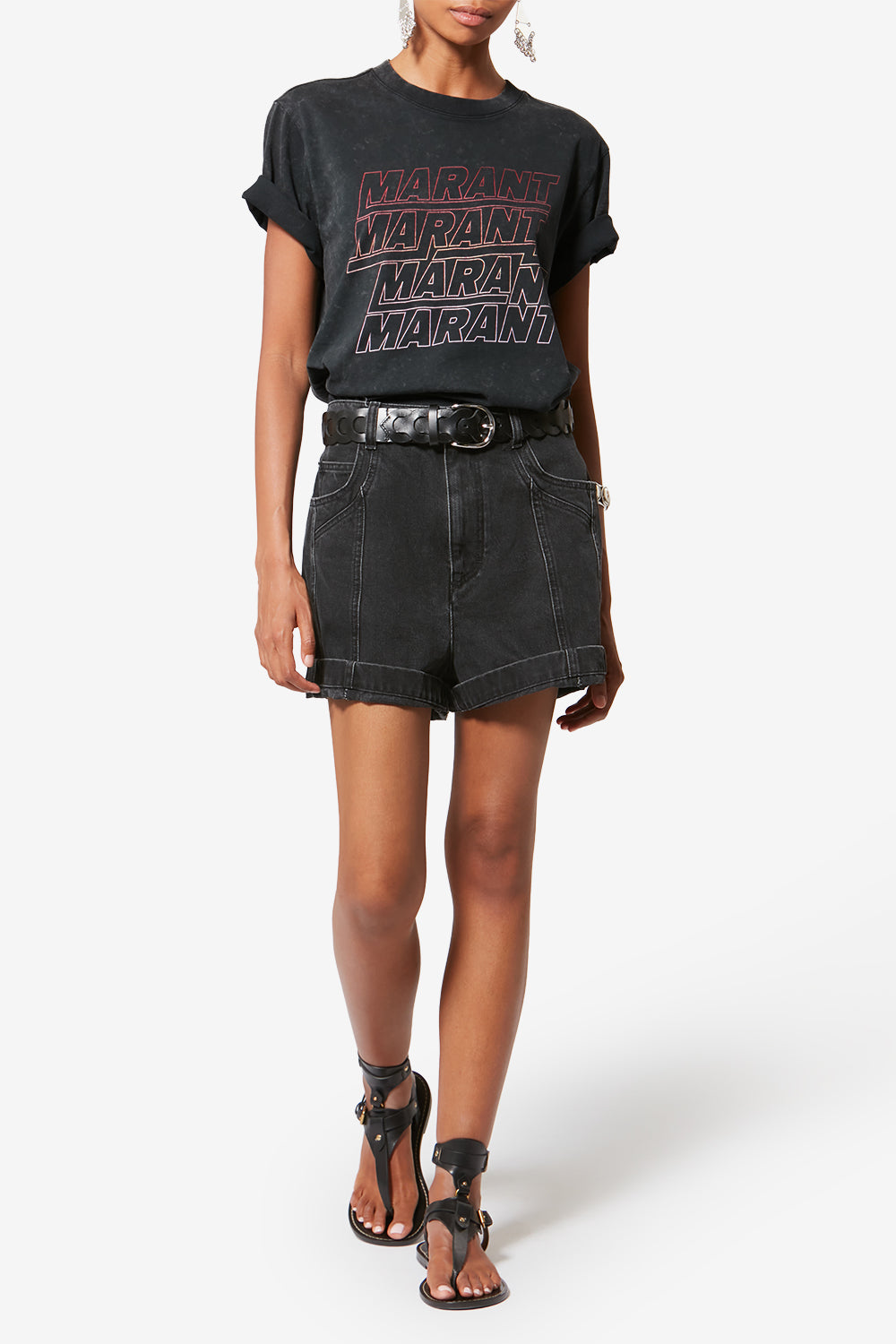 Zoeline short-sleeve cotton t-shirt - Offblack - Woman - 2