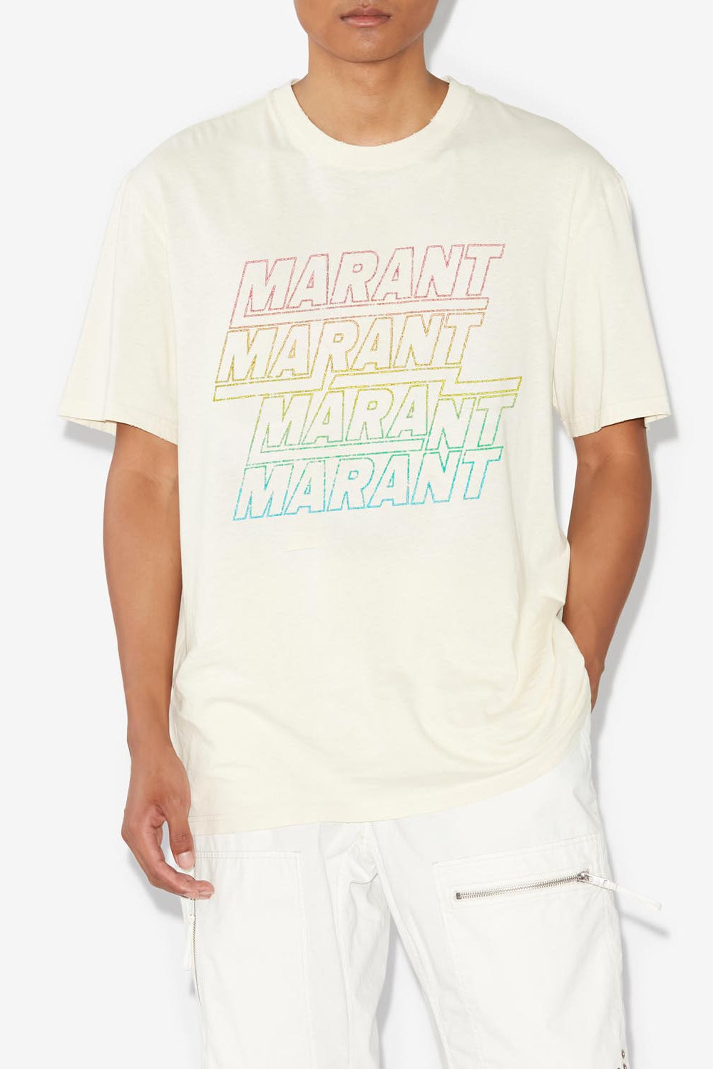 Hugo logo 티 셔츠 - 에크루 - Man - 4