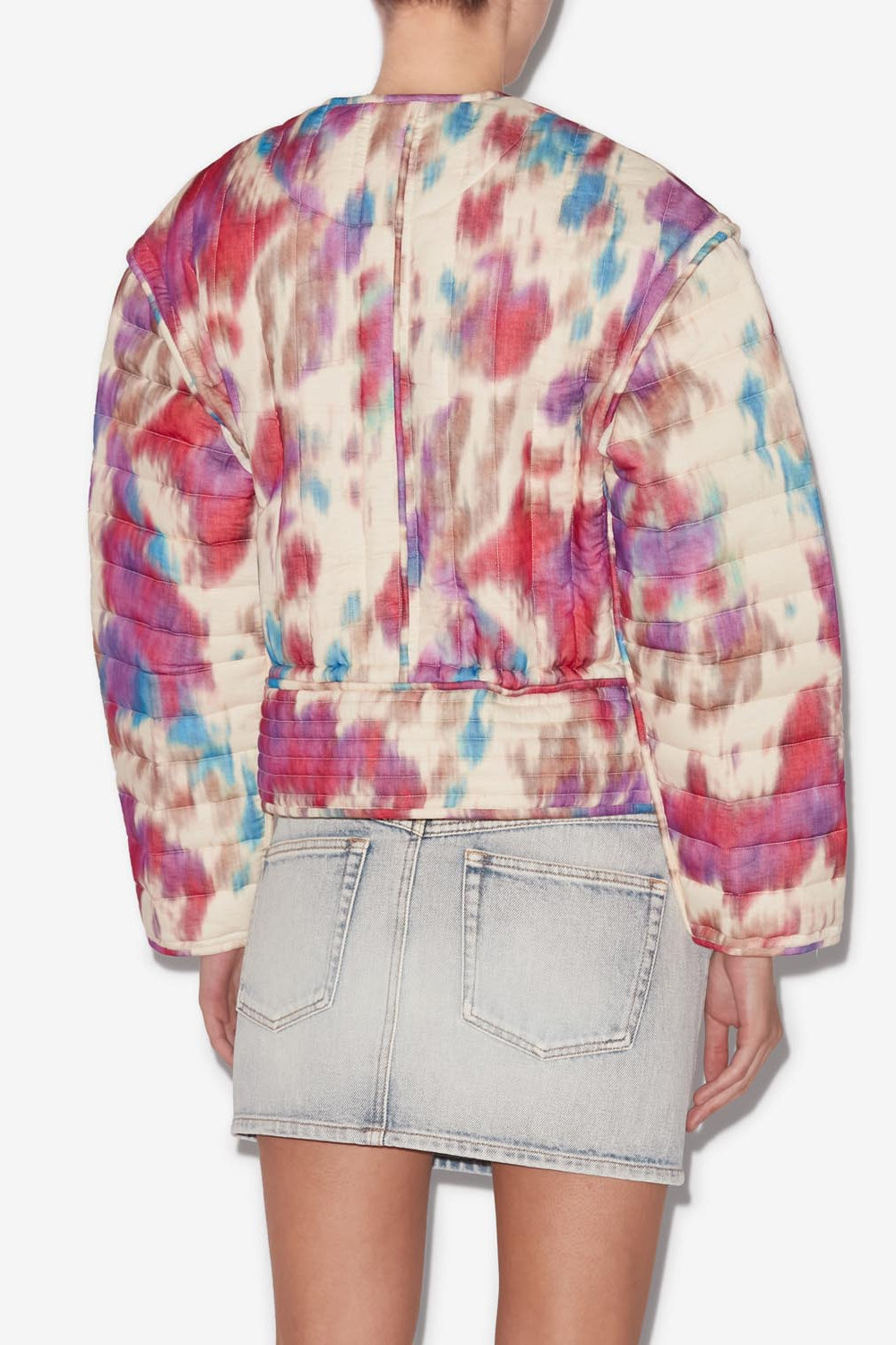 Gelio quilted jacket - Beige-raspberry - Woman - 5