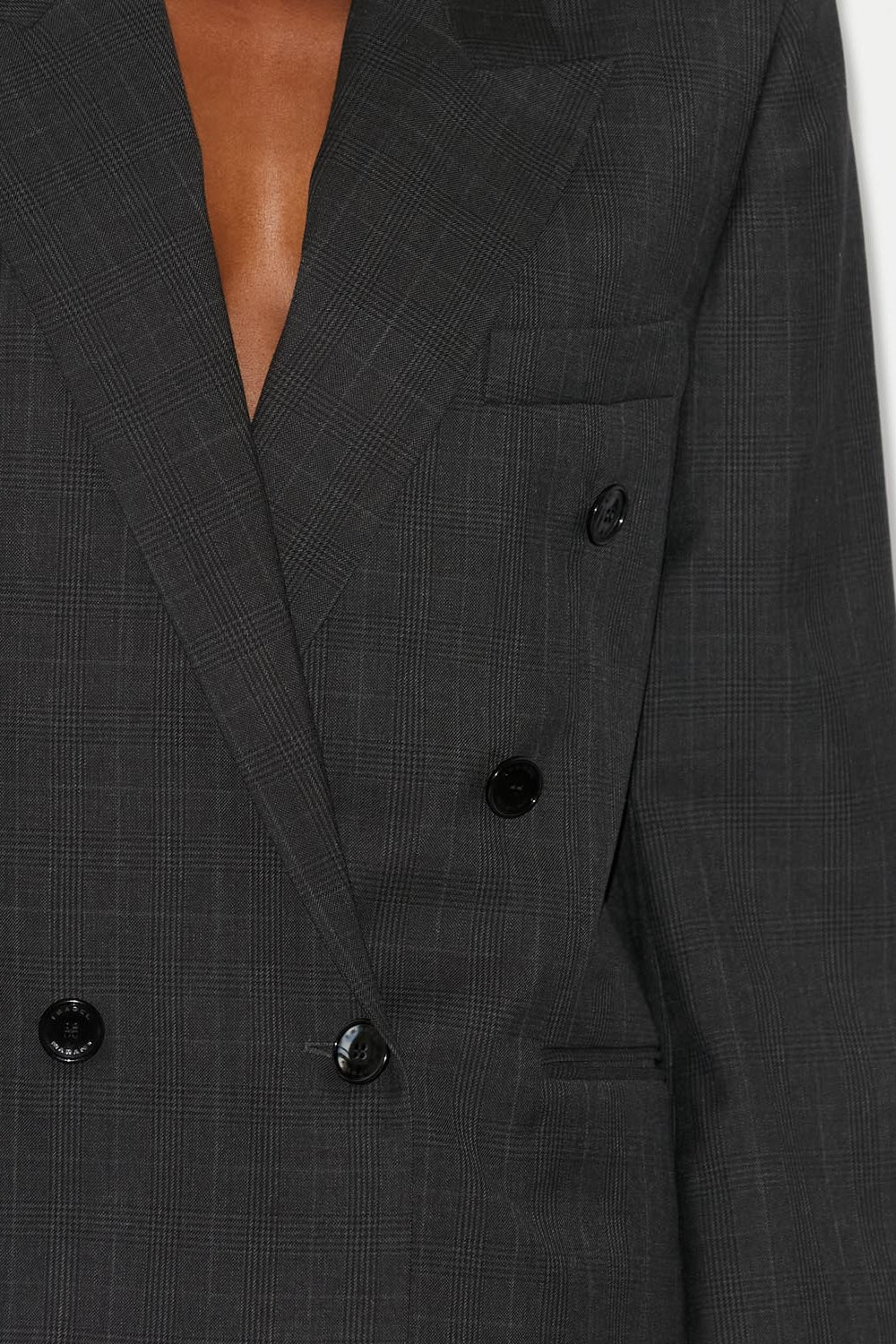 Veste blazer croisée à col revers kléro - Anthracite - Woman - 3