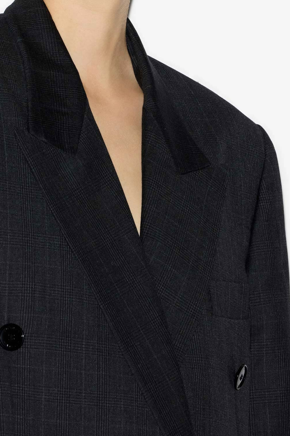 Klero glen plaid wool suit jacket - Anthracite - Woman - 3