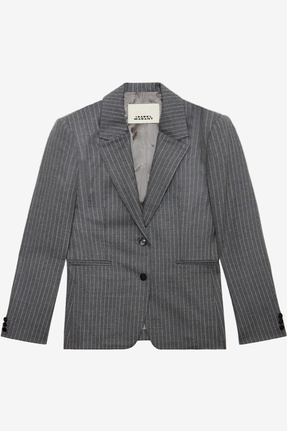 Reva striped virgin wool suit jacket - Gray - Woman - 2