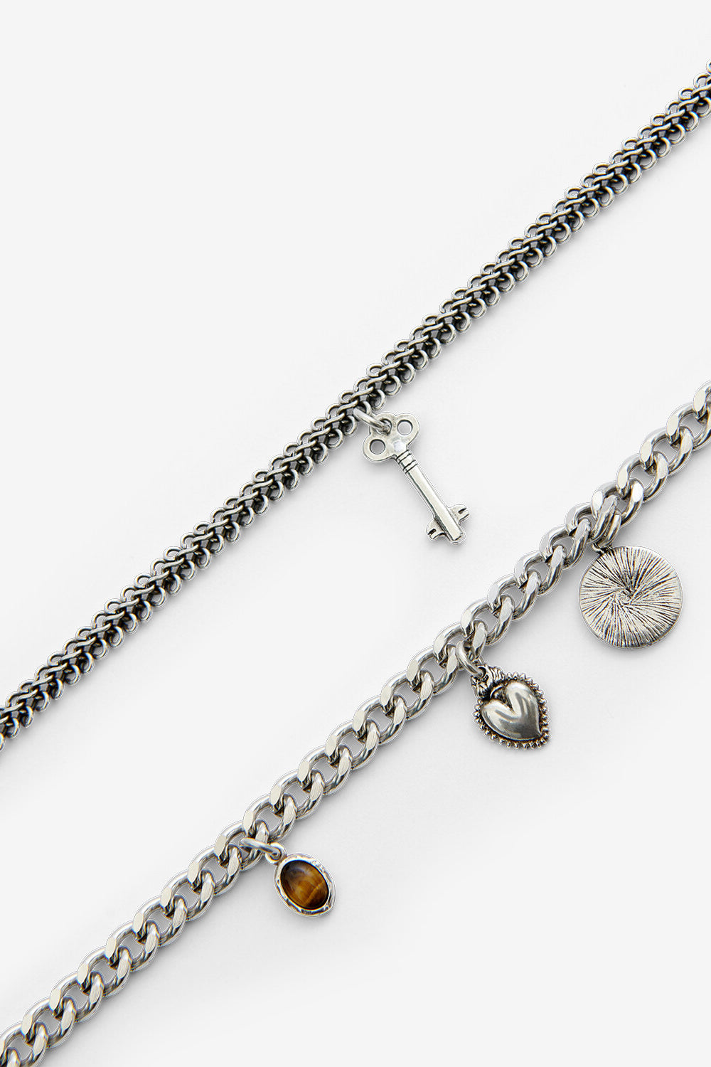 Scott silver-finish brass pendant brooch - Silver - Man - 2