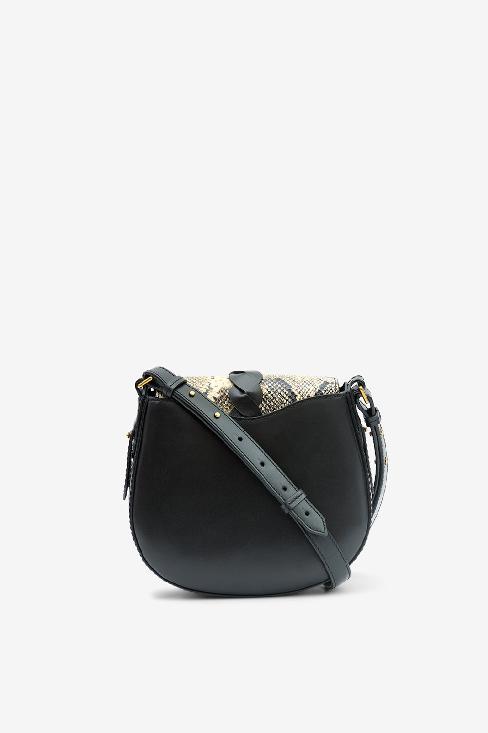 Bolso bandolera altay small de cuero - Black-beige - Woman - 3