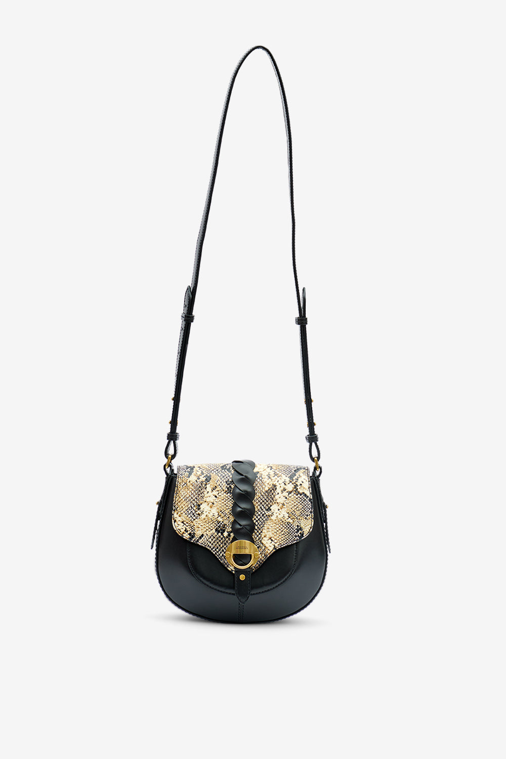 Bolso bandolera altay small de cuero - Black-beige - Woman - 6