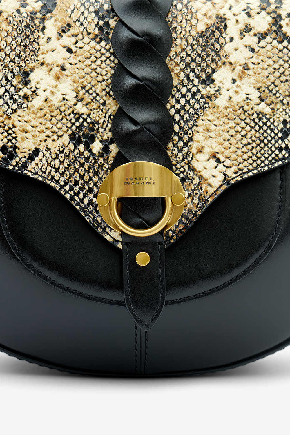 Bolso bandolera altay small de cuero - Black-beige - Woman - 4