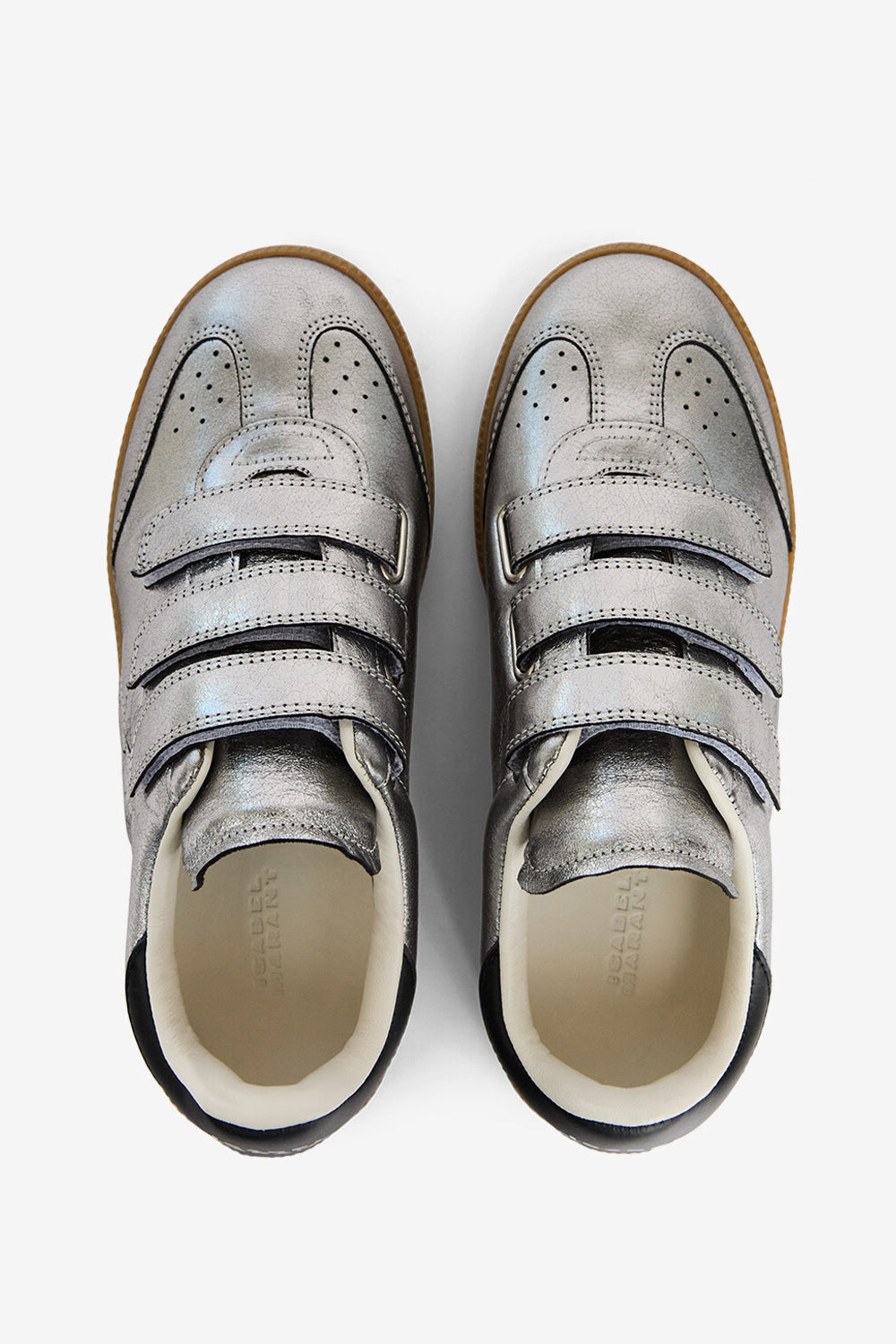 Beth low-top leather sneakers - Gun metal - Woman - 4