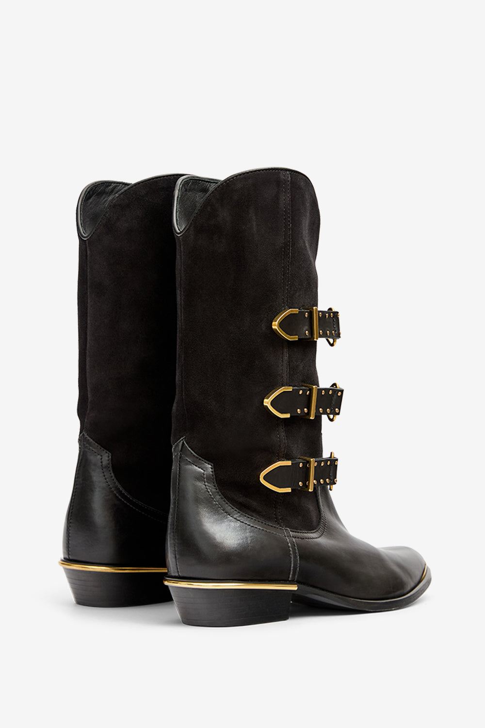 Bottes santiag mexia en cuir et métal - Noir - Woman - 2