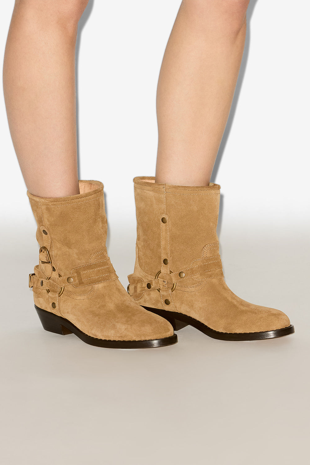 Ildred suede calfskin leather boots - Taupe - Woman - 5