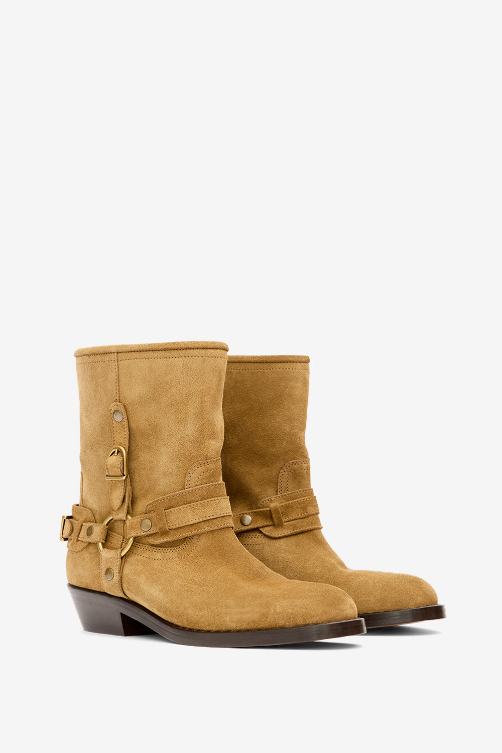 Ildred suede calfskin leather boots - Taupe - Woman - 3