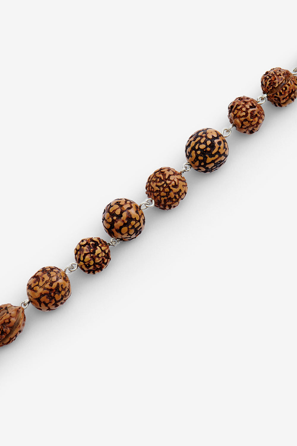 Hugh rudraksha bracelet - Natural and silver - Man - 2