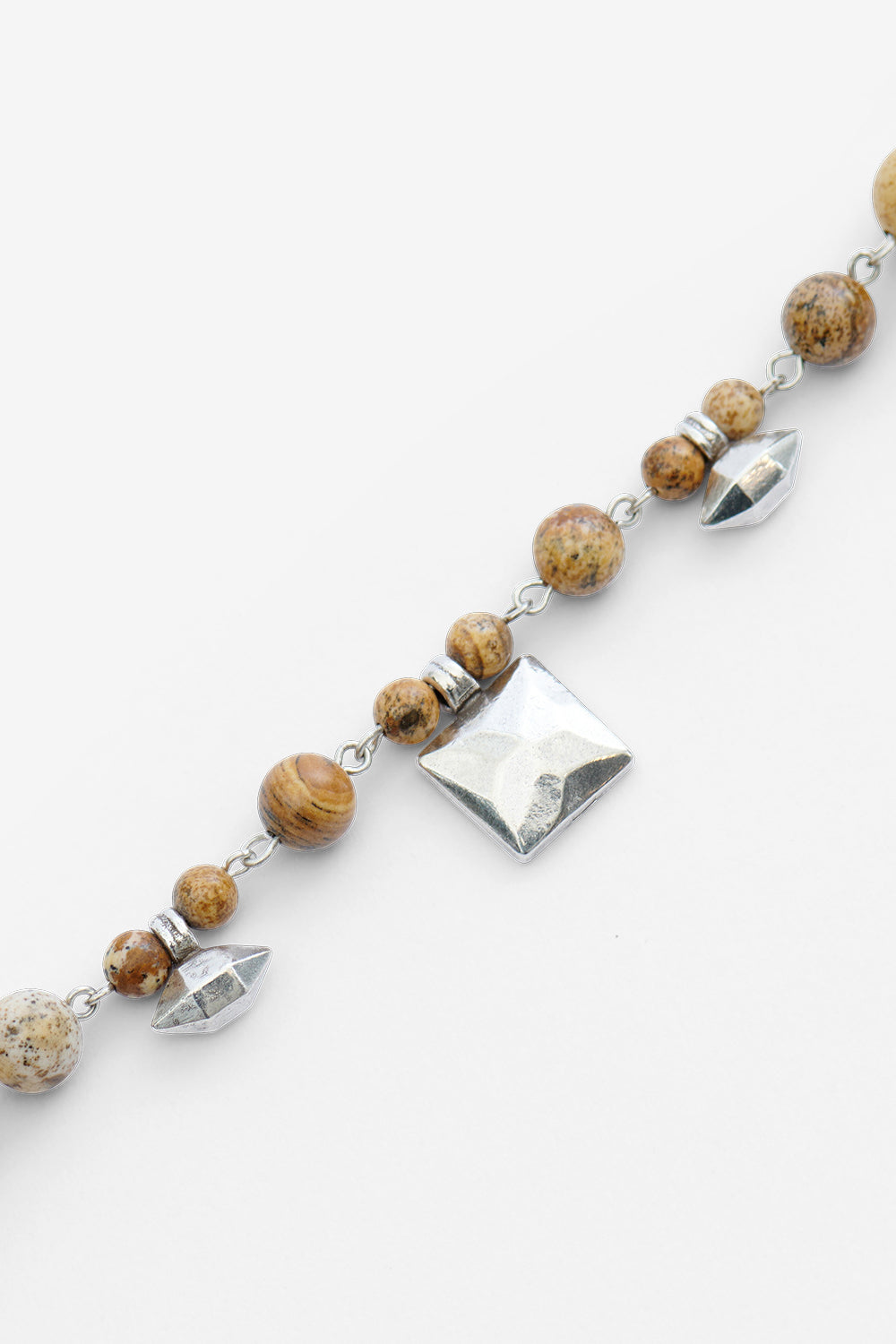 Jack natural stone bracelet - Natural and silver - Man - 2