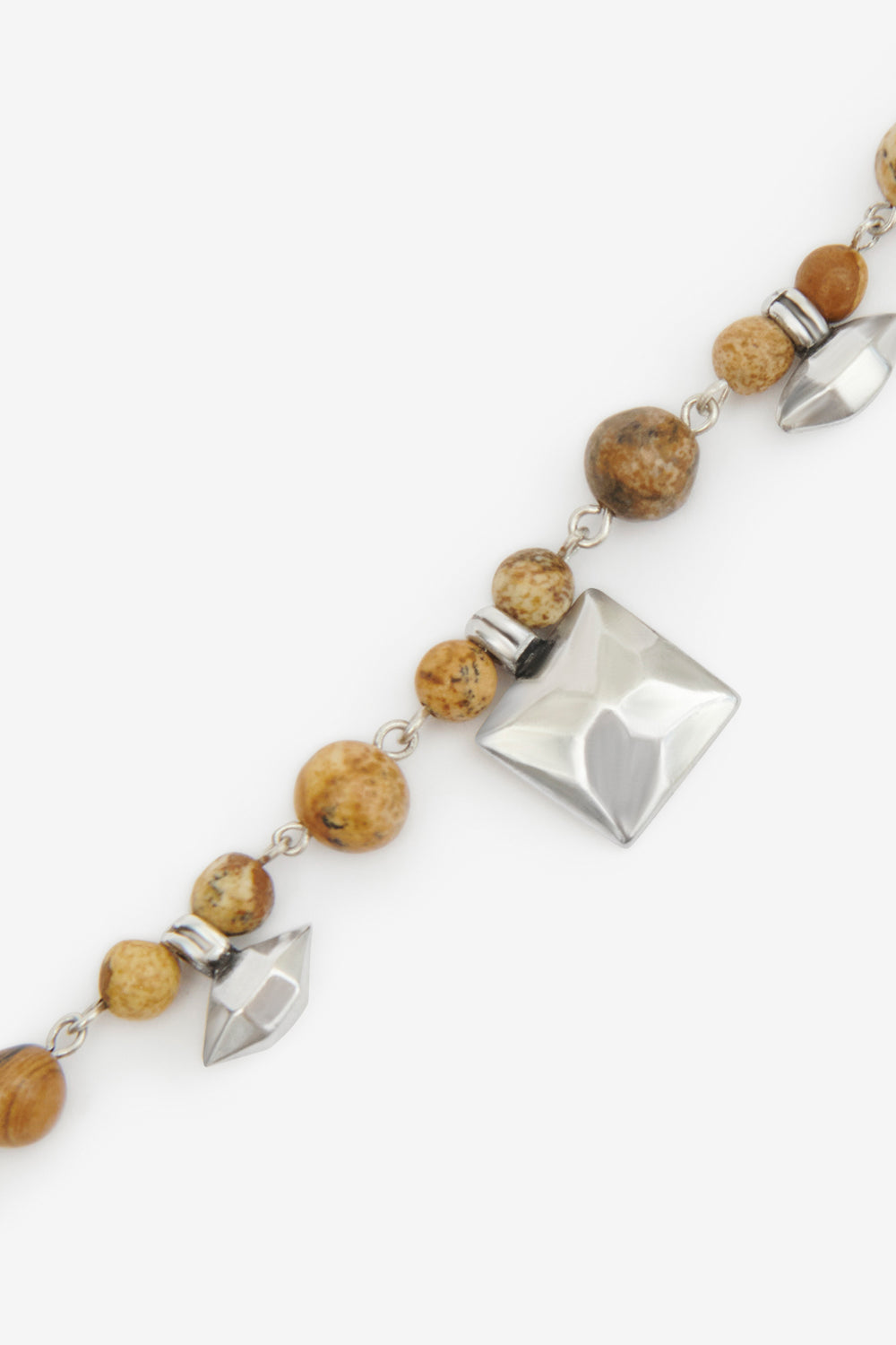 Bracciale in pietra naturale jack - Natural and silver - Man - 3