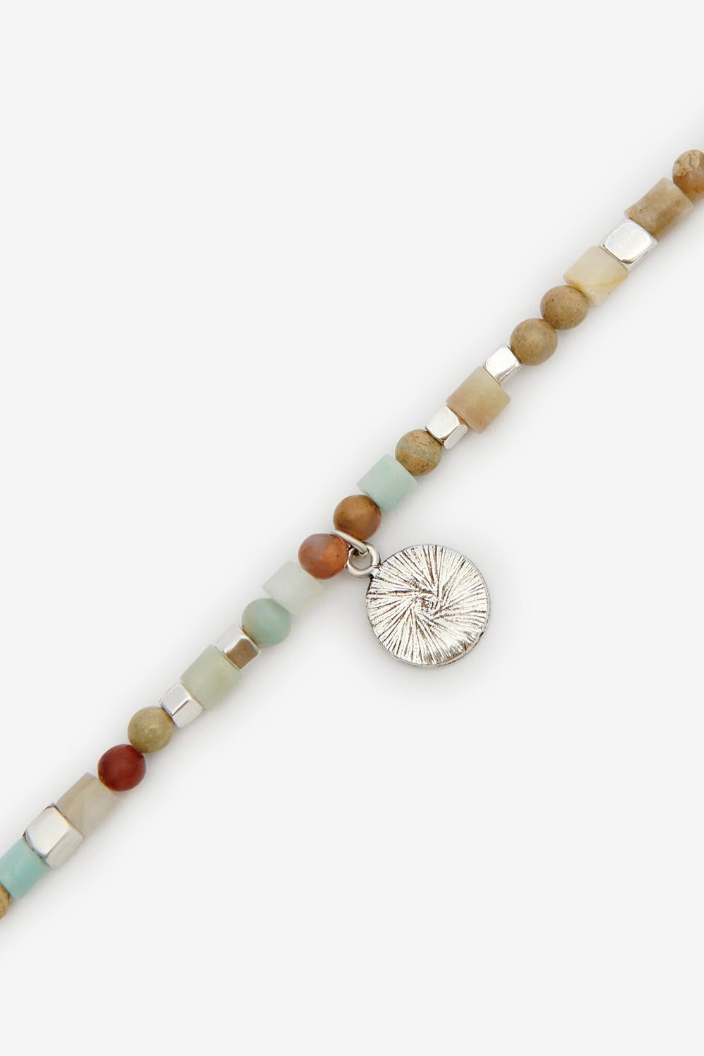 Bracciale in pietra naturale pierce - Pastel green-silver - Man - 3