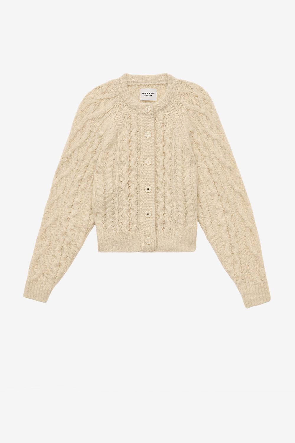 Yara cable knit cardigan - Ecru - Woman - 1