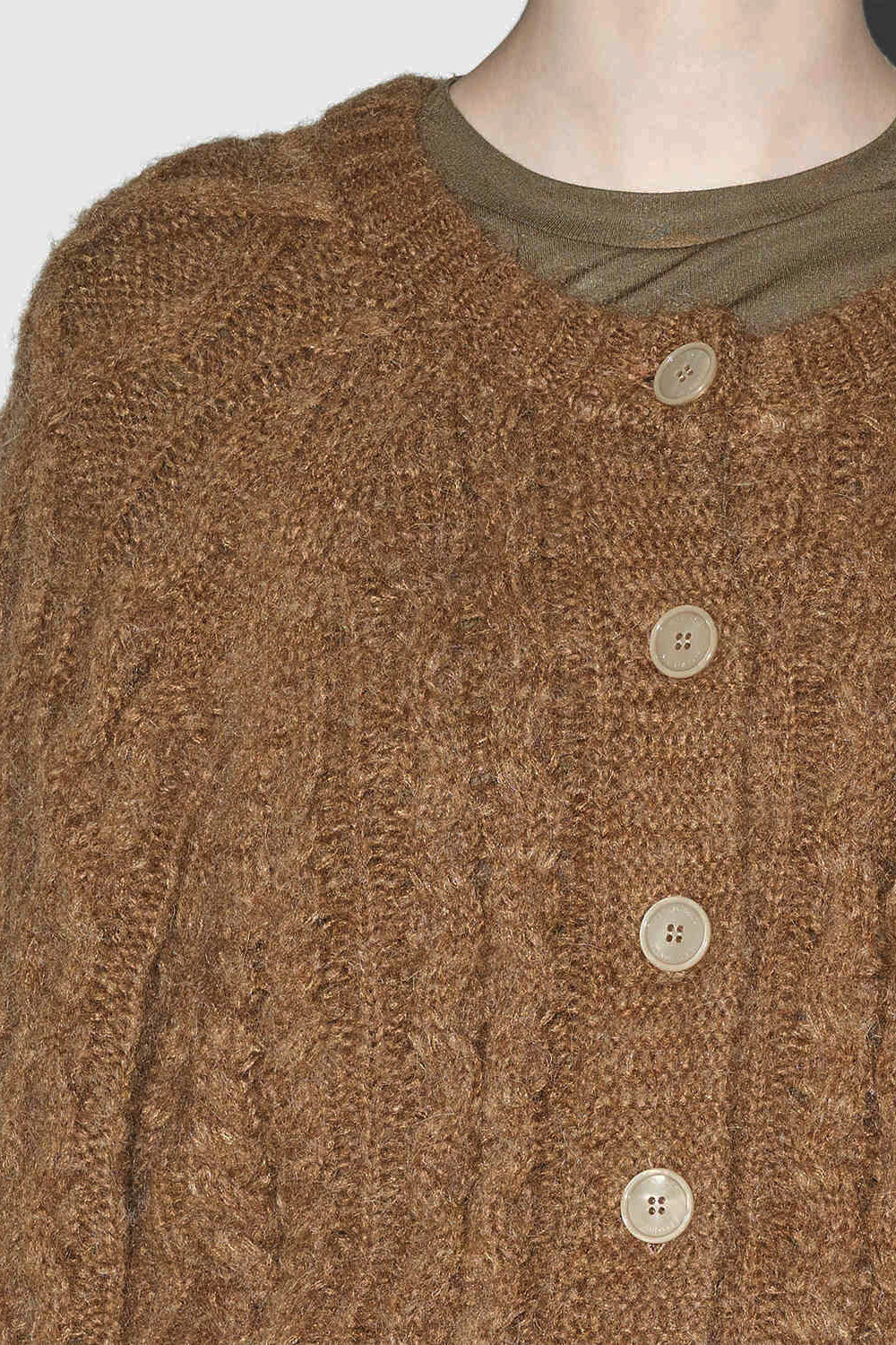 Yara cable knit cardigan - Bronze - Woman - 3